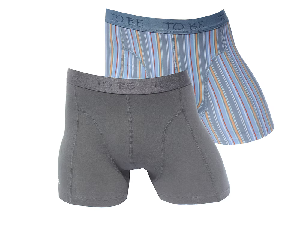 2 - pk. Stone Grey & stripes.