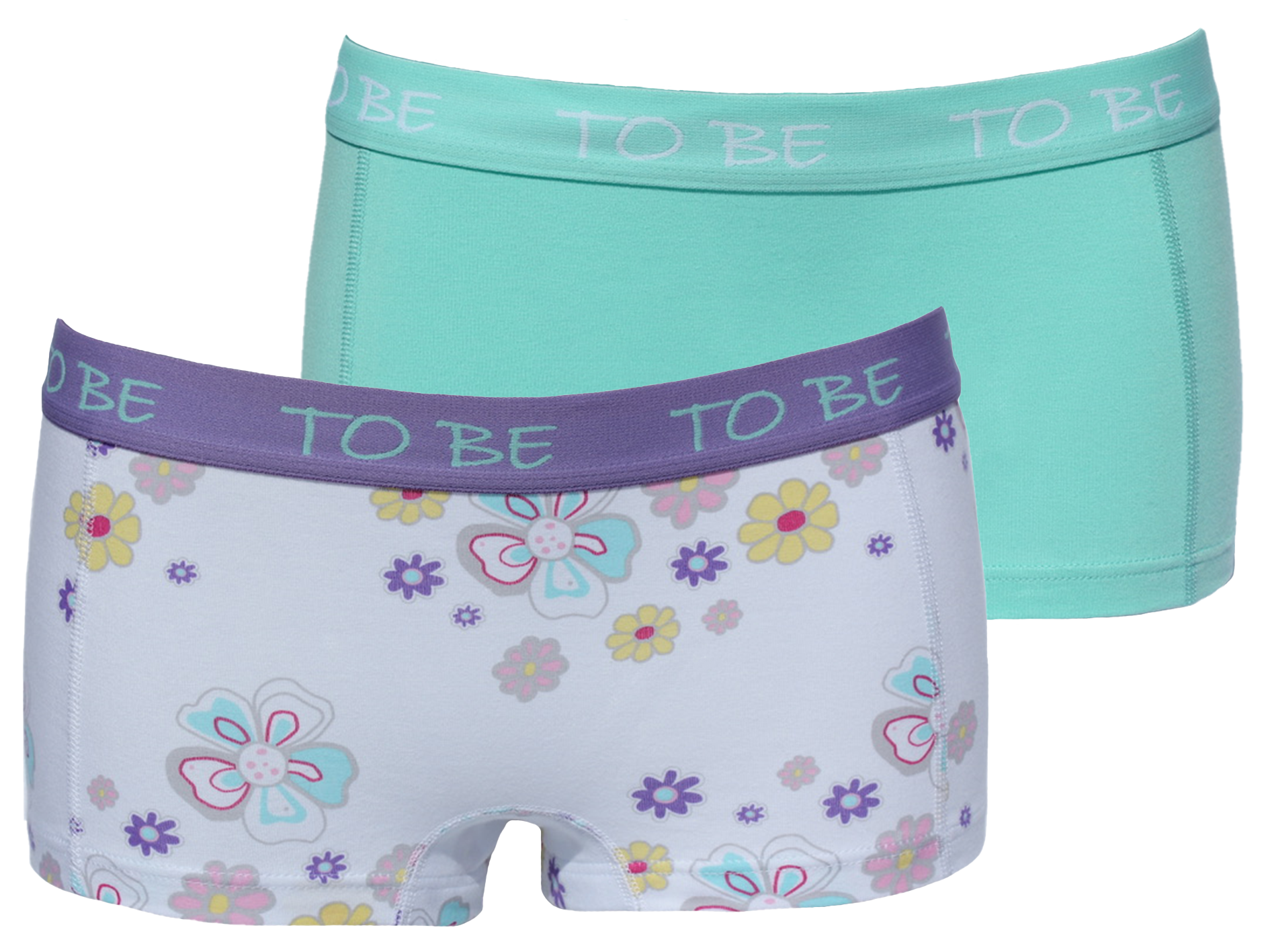 2 - pk. Flowers & mint green